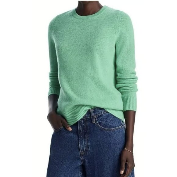 C By Bloomingdales Cashmere Crewneck Sweater Medium Fern Green - Picture 1 of 6
